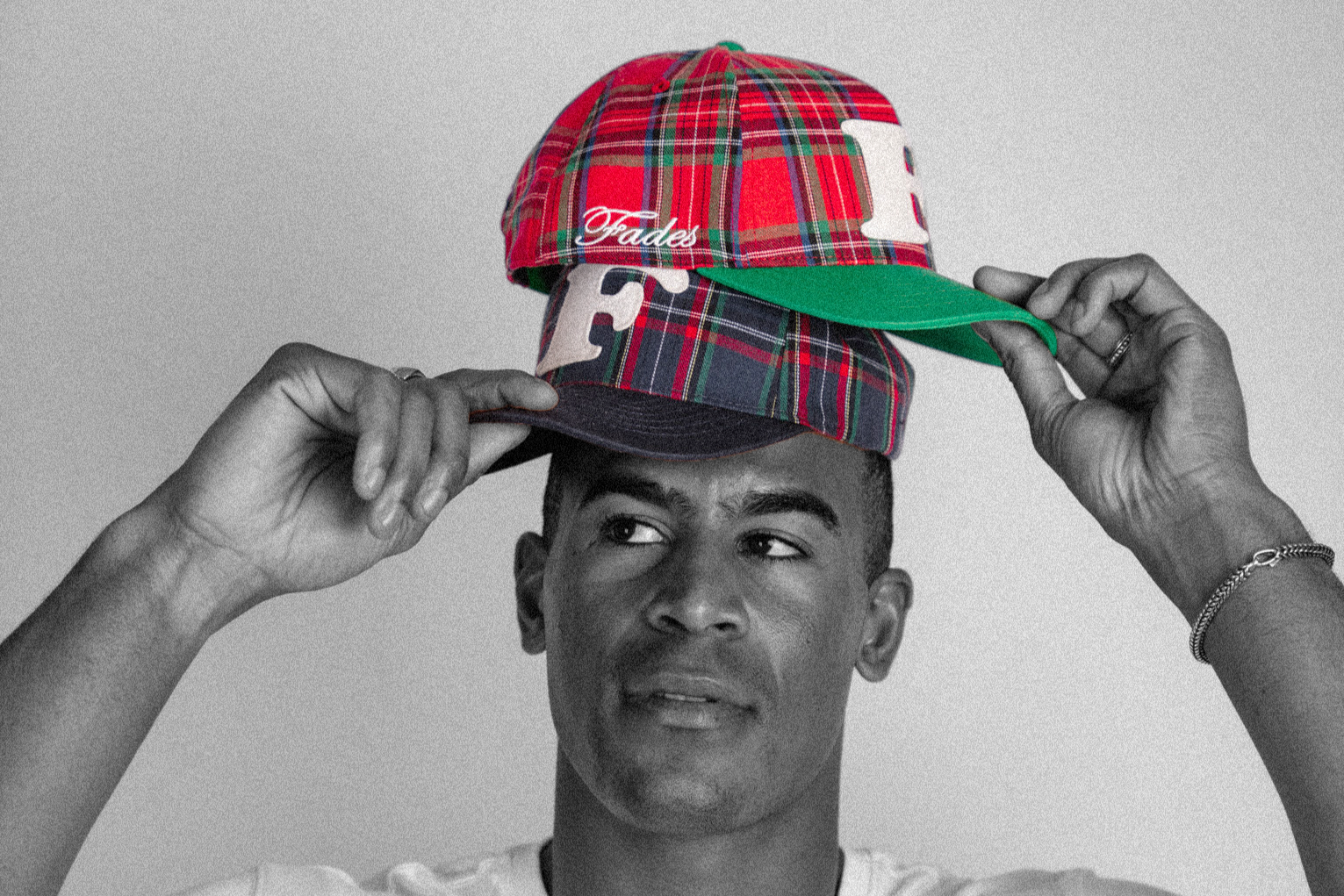 PLAID "F" SNAPBACK
