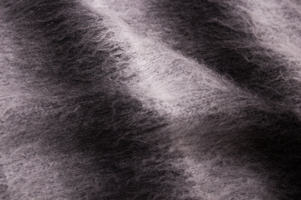 Mountain Sweater Grey by Fades brushed wool blend fabric texture detail