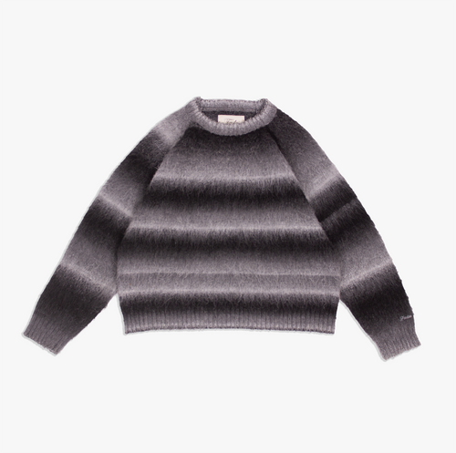 Mountain Sweater Grey by Fades grey brushed knit sweater with raglan sleeves